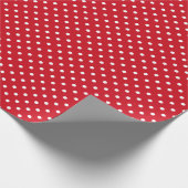 Rot-Weiß-Punktmuster Geschenkpapier (Ecke)