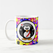 Rot-Weiß-Ribbon-Pinguin Kaffeetasse (Links)