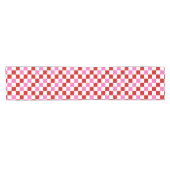 Rot-Weiß-Rosa Karomuster-Design  Kurzer Tischläufer (Horizontal)
