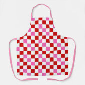 Rot Weiß Rosa Karomuster Design  Schürze (Vorderseite)