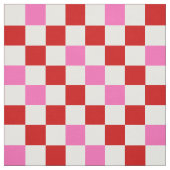 Rot-Weiß-Rosa Karomuster-Design  Stoff (Muster)