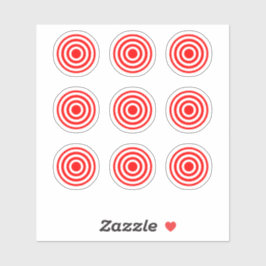 Rot/Weiß, runde Zielkleber - Pinball-Maschine Aufkleber