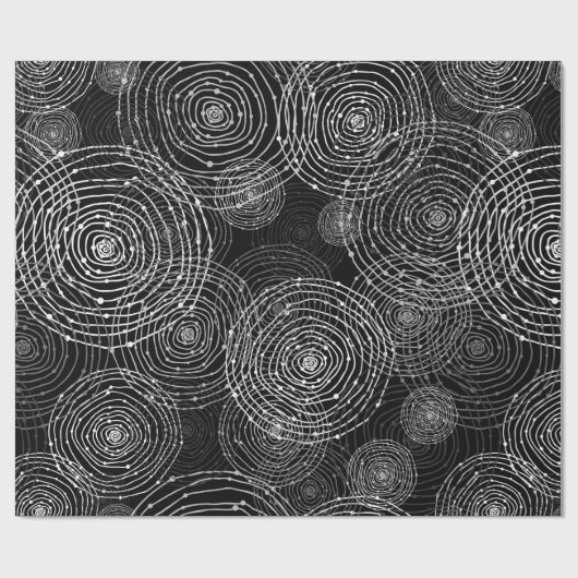 Rot-Weiß-Rundformen Geschenkpapier (Flach)