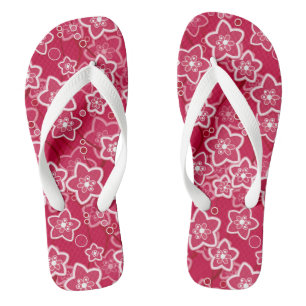 Rot-Weiß-Rustikal-Mode-Retro Badesandalen