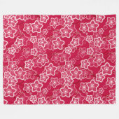 Rot-Weiß-Rustikal-Mode-Retro Fleecedecke (Vorderseite (Horizontal))