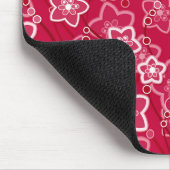 Rot-Weiß-Rustikal-Mode-Retro Mousepad (Ecke)