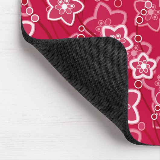 Rot-Weiß-Rustikal-Mode-Retro Mousepad (Ecke)