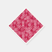 Rot-Weiß-Rustikal-Mode-Retro Serviette (Ecke)