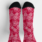 Rot-Weiß-Rustikal-Mode-Retro Socken (Oben)
