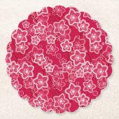 Rot-Weiß-Rustikal-Mode-Retro Untersetzer (Vorderseite)