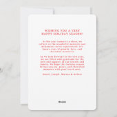 Rot-Weiß-Scallop Feiertagskarte (Rückseite)