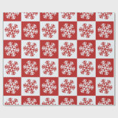 Rot-Weiß-Schachbrett-Schneeblumen-Geschenkpapier Geschenkpapier (Flach)