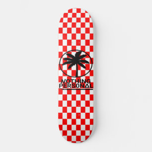 Rot-Weiß-Schachbrettmuster Skateboard