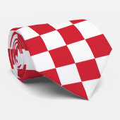 Rot-Weiß-Schachtel Stilvolles Muster Krawatte (Gerollt)
