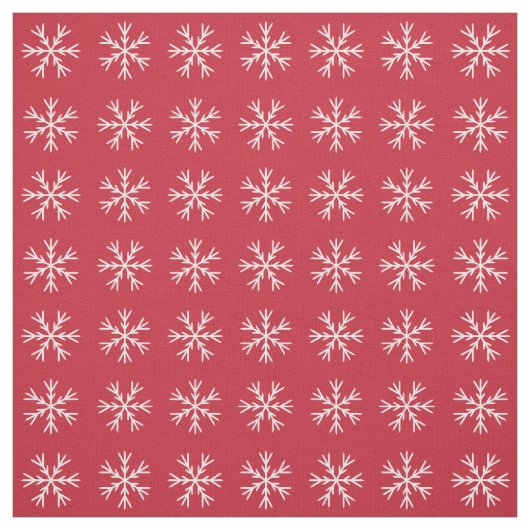 Rot-Weiß-Schneeflockenmuster Stoff (Muster)