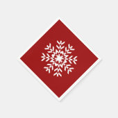 Rot-Weiß-Schneeflockensaison Serviette (Ecke)