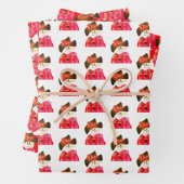 Rot-Weiß-Schneemann-Design Geschenkpapier Set (Beispiel)