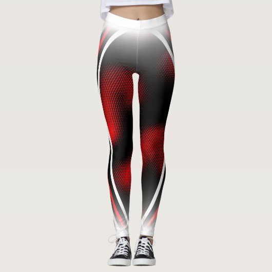 rot+weiß+schwarz leggings (Vorderseite)