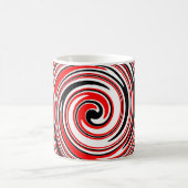 Rot-weiß-schwarz-psychedelisches Design Kaffeetasse (Mittel)