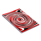 Rot-weiß-schwarz-psychedelisches Design Notizblock (Rechte Seite)