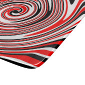 Rot-weiß-schwarz-psychedelisches Design Schneidebrett (Ecke)