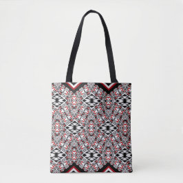 Rot-Weiß-Schwarze Stammes-Tapeten-Tasche Tasche
