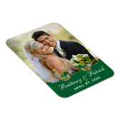 Rot-Weiß-Scrolls, Kleeblatts Foto Magnet (Rechte Seite)