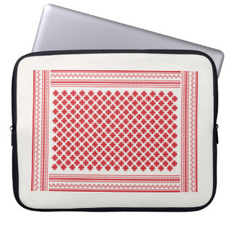 Rot-Weiß-Shemagh-Keffiyeh-Muster Laptopschutzhülle