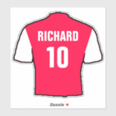 Rot-Weiß-Shirt Aufkleber (Blatt)