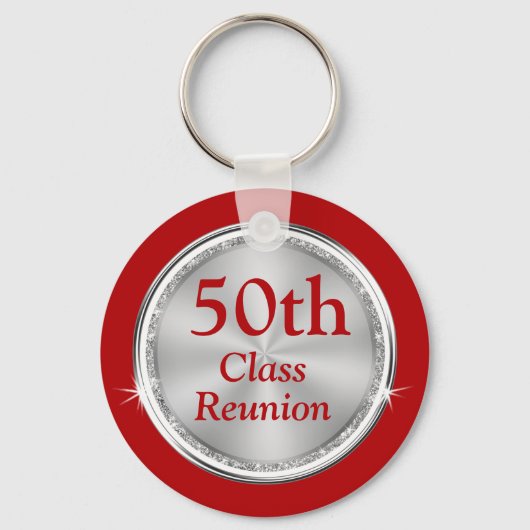 Rot, Weiß, Silver Custom, Class Wiedersehen Souven Schlüsselanhänger (Rückseite)