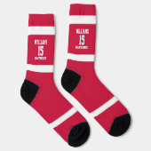 Rot-Weiß-Sportler Socken (Rechts)