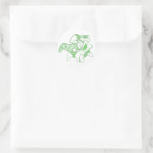 Rot-Weiß-Sticker Runder Aufkleber (Tasche)