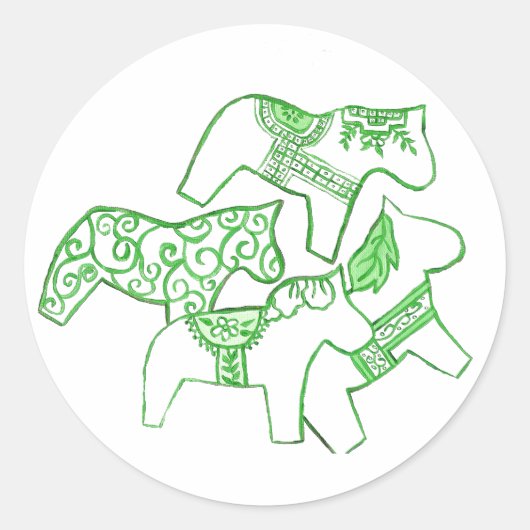 Rot-Weiß-Sticker Runder Aufkleber (Vorderseite)