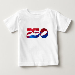 Rot Weiß Streifen Blau Sterne Amerika 250 Geburtst Baby T-shirt