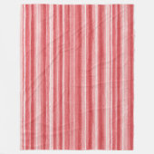 Rot-Weiß-Streifen Fleecedecke (Vorderseite)