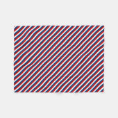 Rot-Weiß-Streifen Muster Fleecedecke (Vorderseite (Horizontal))