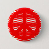 Rot-Weiß-Symbol für Frieden Button (Vorderseite)