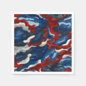 Rot-Weiß-Tarnung Serviette (Vorderseite)