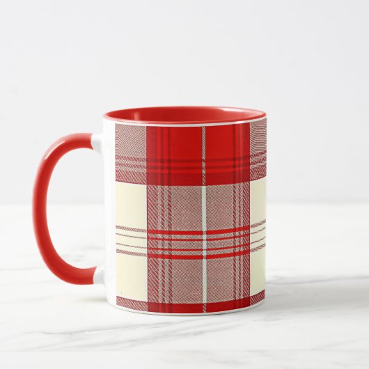 Rot-Weiß-Tartan Tasse (Links)