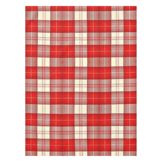 Rot-Weiß-Tartan Tischdecke (Vorderseite)