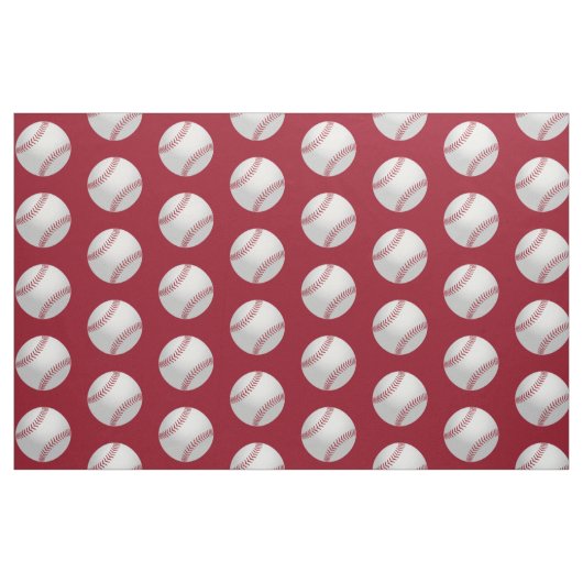 Rot-Weiß-Thema Sport Baseball Muster Stoffe (Fat Quarter (45,7 x 55,9 cm))
