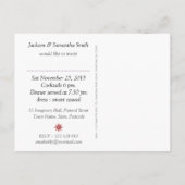 Rot-Weiß-Themenabend Party Einladung Postkarte (Rückseite)