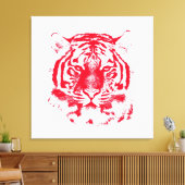 Rot-Weiß-Tiger-Gesicht Nah Leinwanddruck (Insitu (Wohnzimmer))