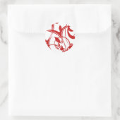 Rot-Weiß-Umschlag Aufkleber (Tasche)