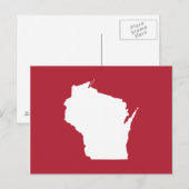 Rot-Weiß-Umzug nach Wisconsin-Ankündigung Postkarte (Vorne/Hinten)
