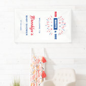 Rot weiß und ab 4. Juli Baby Dusche Empfang Banner (Insitu)
