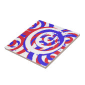 Rot-Weiß und Abstrakte blaue Tile Fliese (Seite)