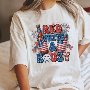 Rot, Weiß und beschwipst 4. Juli Getränk Tri-Blend Shirt