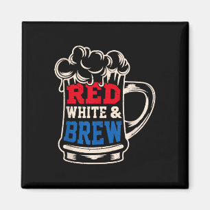 Rot Weiß Und Bier USA 4. Juli Trinkgeschenk Magnet