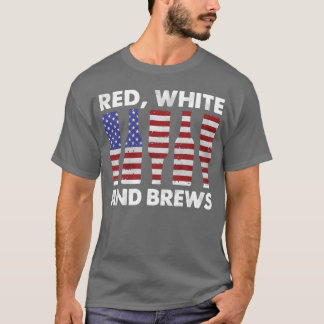 Rot Weiß Und Bier vintage T-Shirt